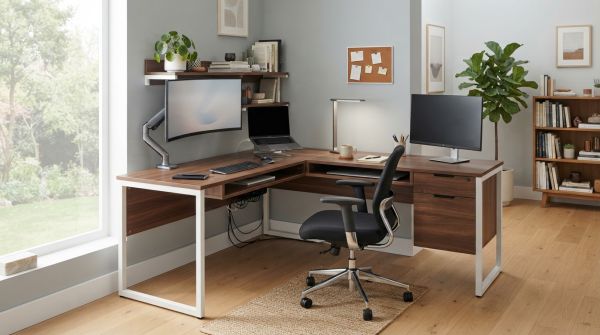 Top bénéfices d'un bureau d'angle moderne pour votre espace